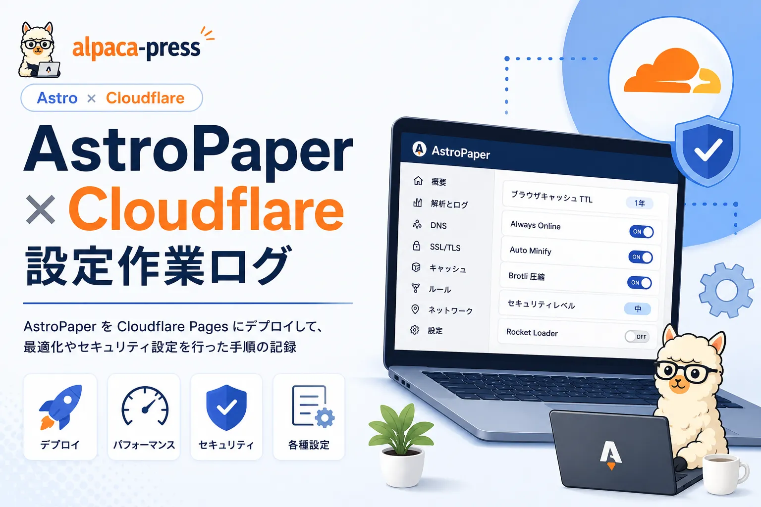 AstroPaperでブログを作ってCloudflareにデプロイするまでに変更した設定